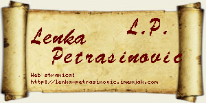 Lenka Petrašinović vizit kartica